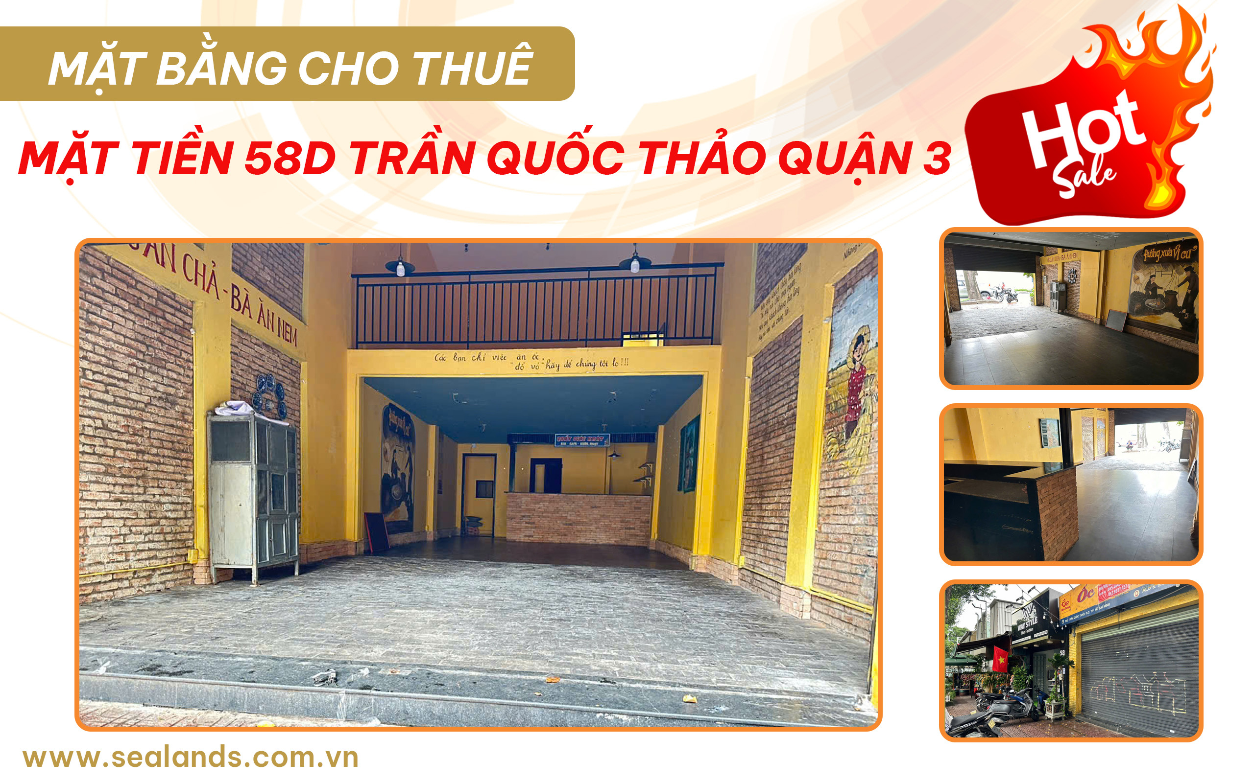 Cho thuê 58D MTĐ Trần Quốc Thảo Phường 7 Quận 3